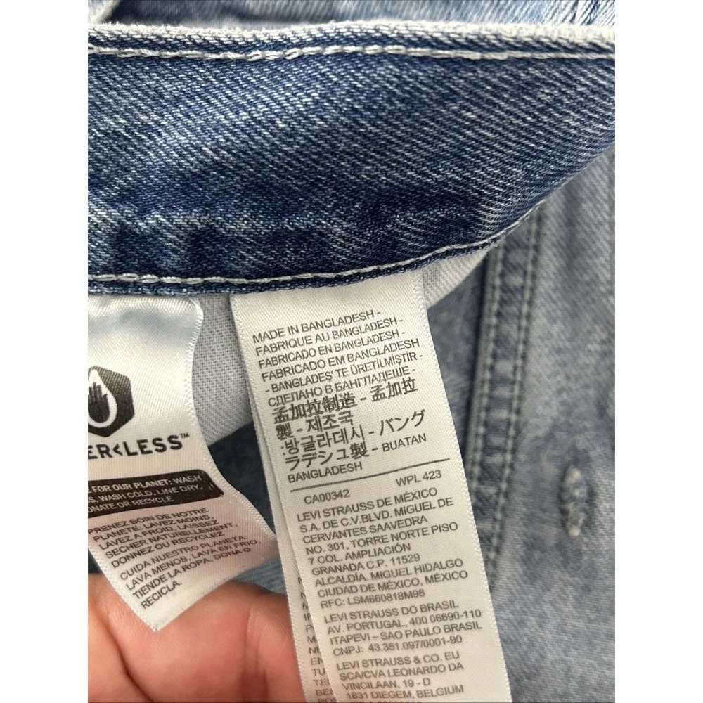 Levis SilverTab Loose Jeans Mens 38x32 Light Blue Denim Baggy Tapered 90's Style